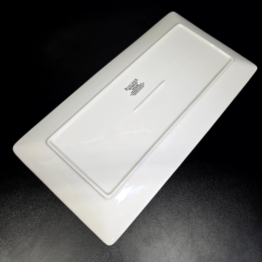 Roscher Serving Platter 17.5in White Porcelain Rectangular Tray Dishware - Picture 5 of 6